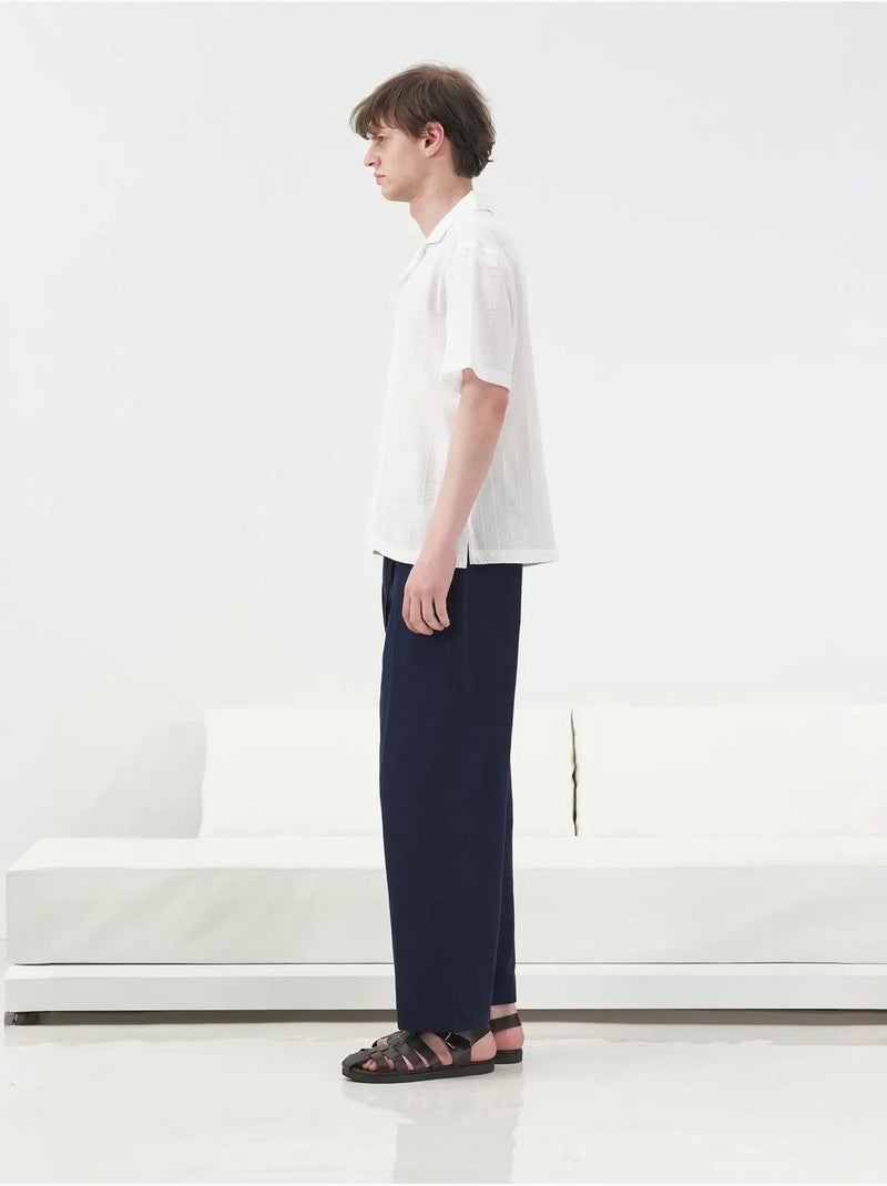 Chemise en coton texturé à manches courtes giesto Blanc - Kiabi