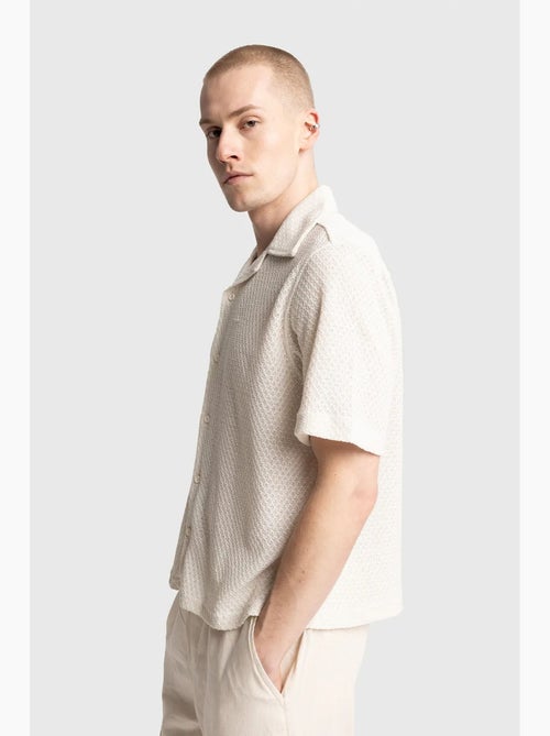 Chemise en coton texturé à manches courtes pour homme giesto - Kiabi Chemise en coton texturé à manches courtes pour homme giesto - Kiabi