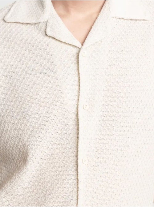 Chemise en coton texturé à manches courtes pour homme giesto - Kiabi Chemise en coton texturé à manches courtes pour homme giesto - Kiabi