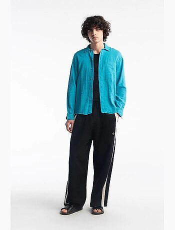 Chemise en coton texturé coupe décontractée giesto