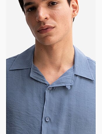 Chemise en crêpe avec détail noué coupe décontractée pour homme giesto