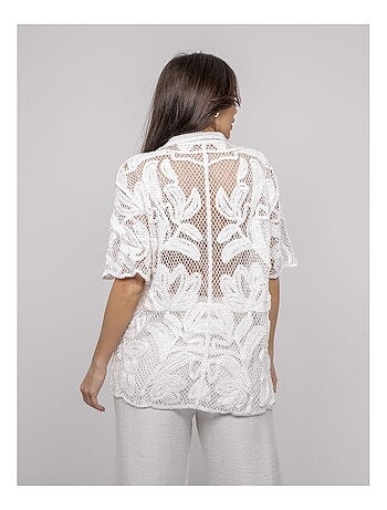 Chemise en crochet manches courtes ogane