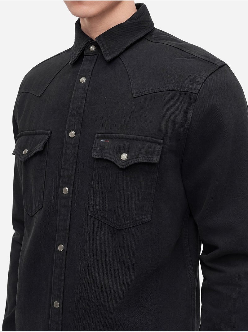 Chemise en denim - tommy jeans Noir - Kiabi