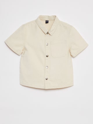Chemise en denim à manches courtes