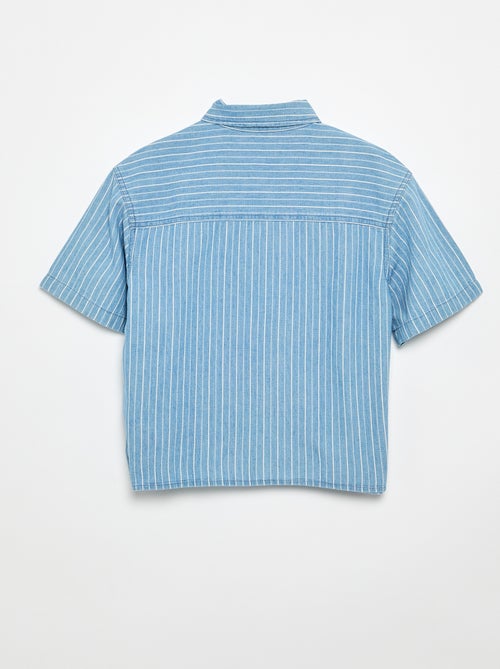 Chemise en denim à manches courtes - Kiabi