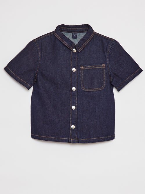 Chemise en denim à manches courtes - Kiabi