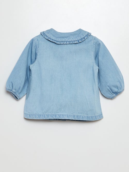 Chemise en denim avec broderie cœur - Kiabi