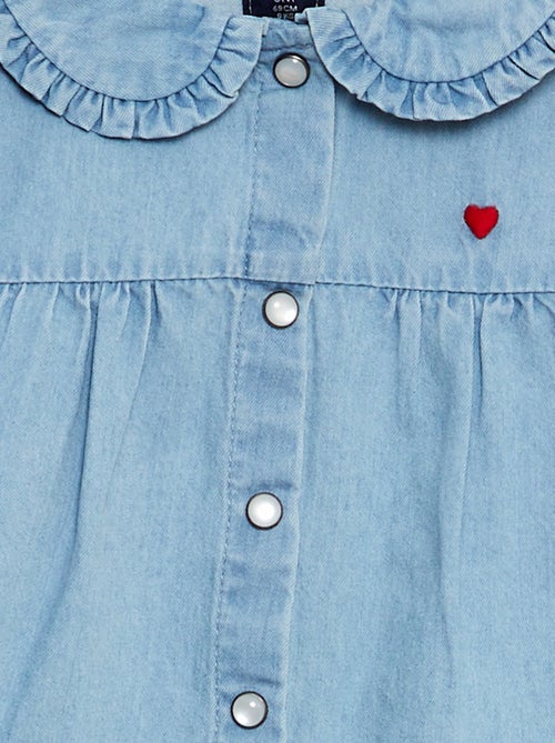 Chemise en denim avec broderie cœur - Kiabi