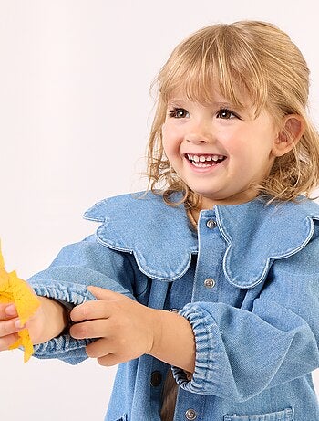 Chemise en denim avec col claudine