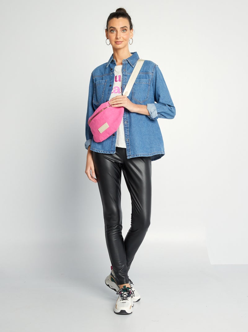 Chemise en denim Bleu - Kiabi