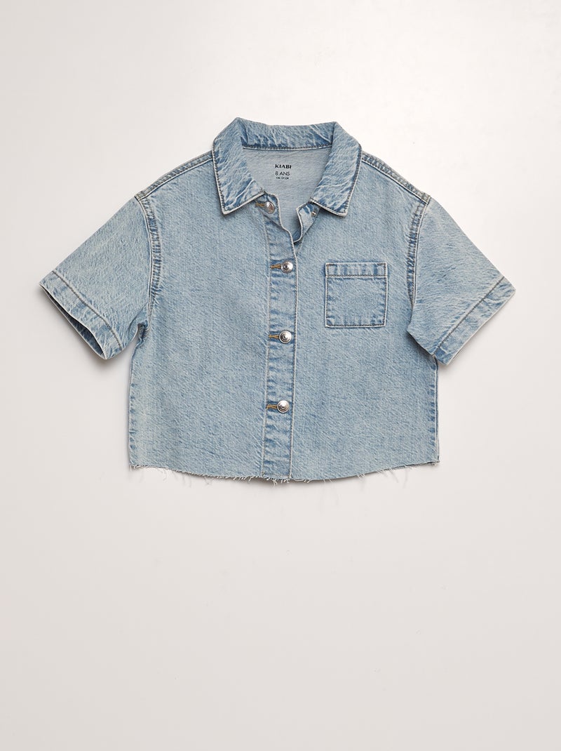 Chemise en denim Bleu - Kiabi