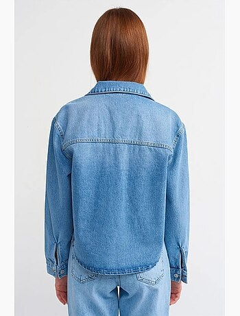 Chemise en denim de coton pour femme dilvin
