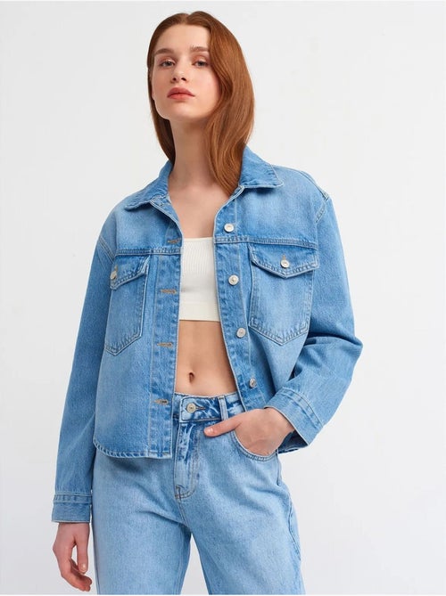 Chemise en denim de coton pour femme dilvin - Kiabi