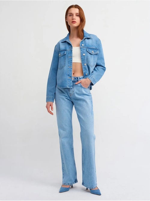 Chemise en denim de coton pour femme dilvin - Kiabi