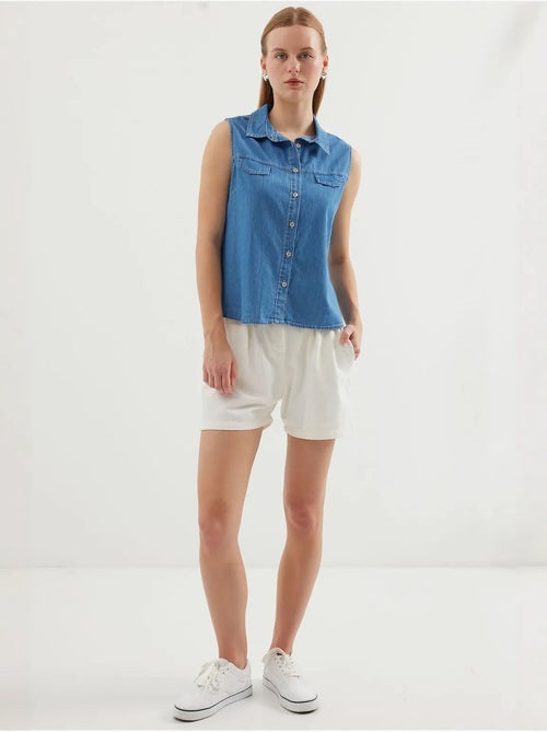 Chemise en denim sans manches en coton bdart - Kiabi