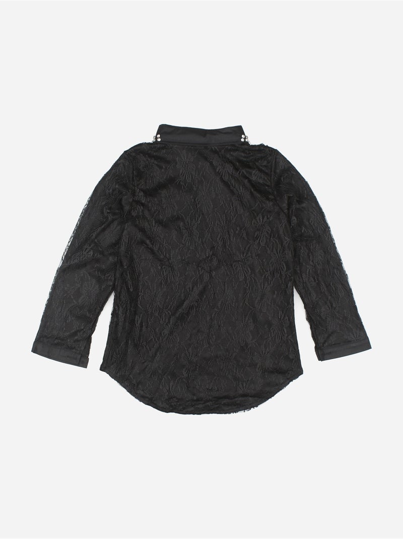Chemise en dentelle - Kids Star Noir - Kiabi