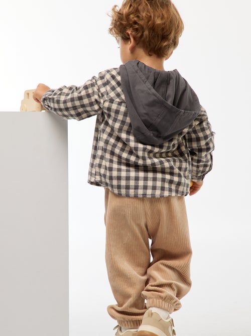 Chemise en flanelle à carreaux - Kiabi