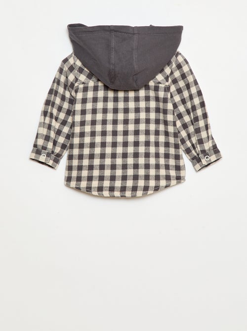 Chemise en flanelle à carreaux - Kiabi