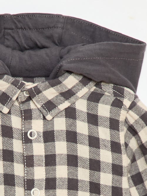 Chemise en flanelle à carreaux - Kiabi