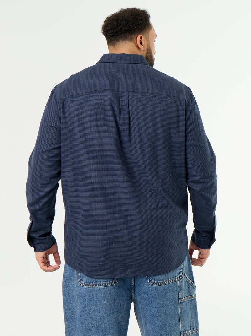 Chemise en flanelle à motif Bleu - Kiabi