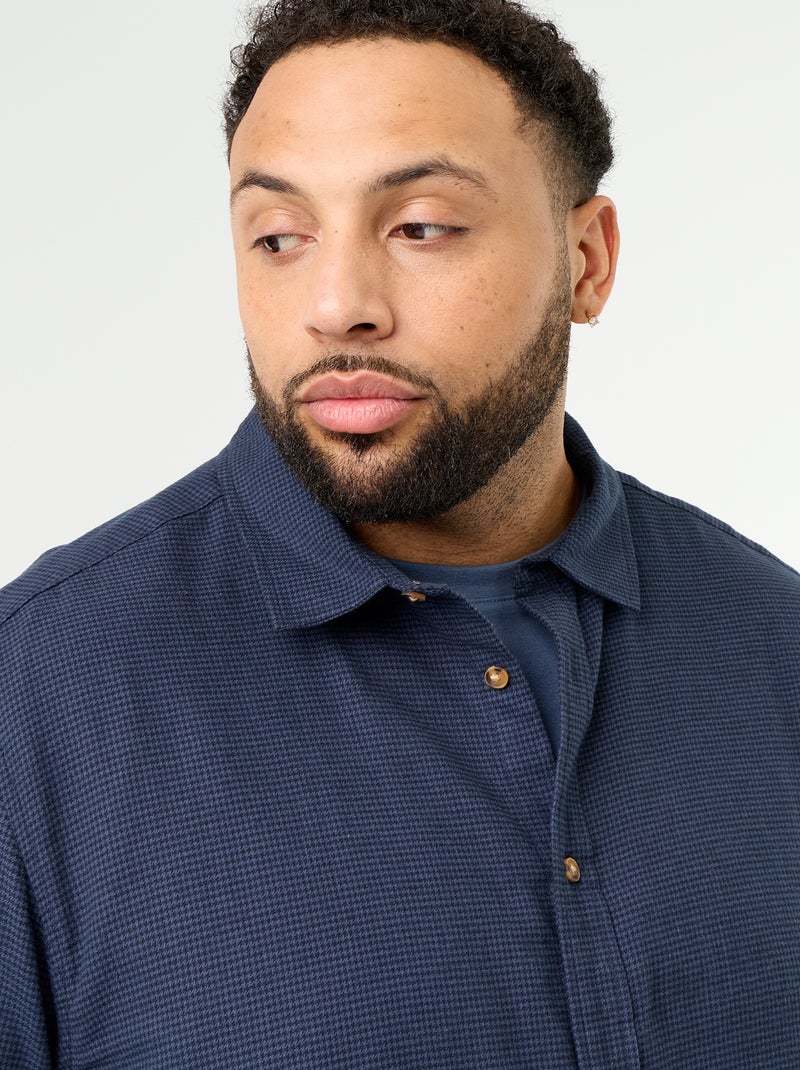 Chemise en flanelle à motif Bleu - Kiabi