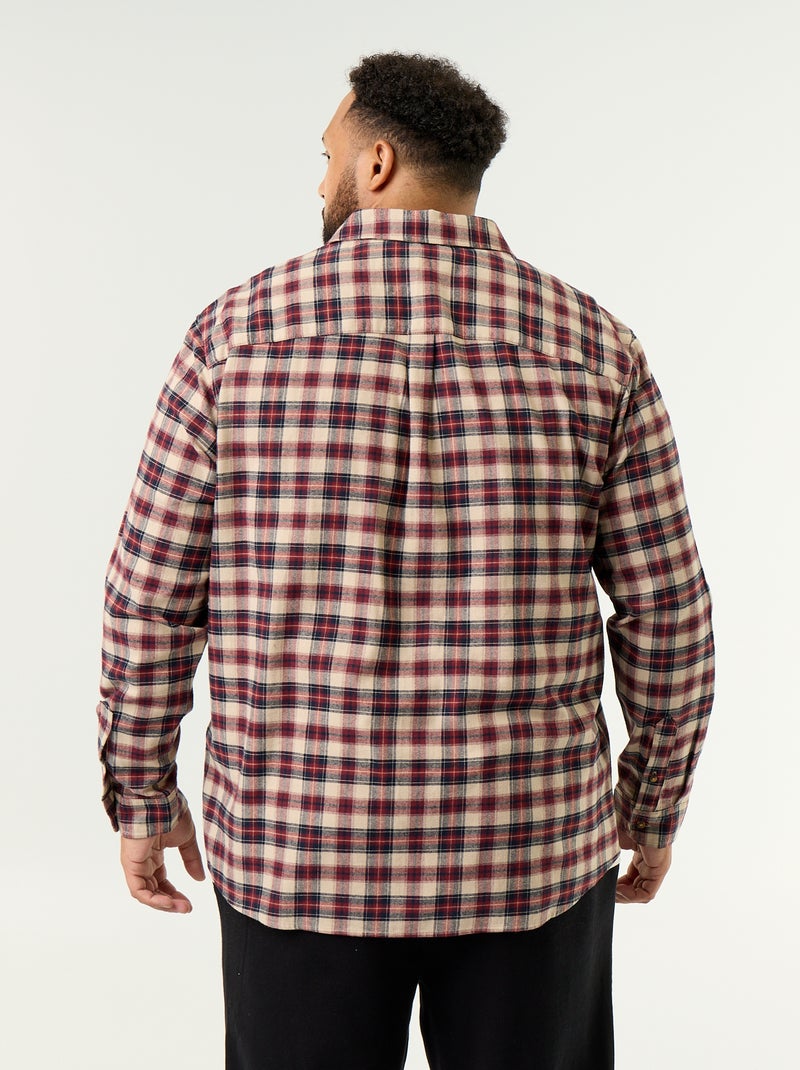 Chemise en flanelle à motif Marron - Kiabi