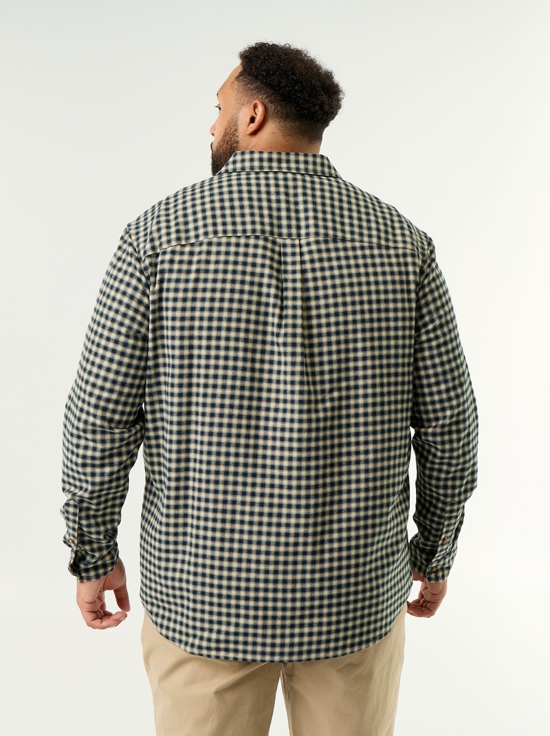 Chemise en flanelle à motif Vert - Kiabi