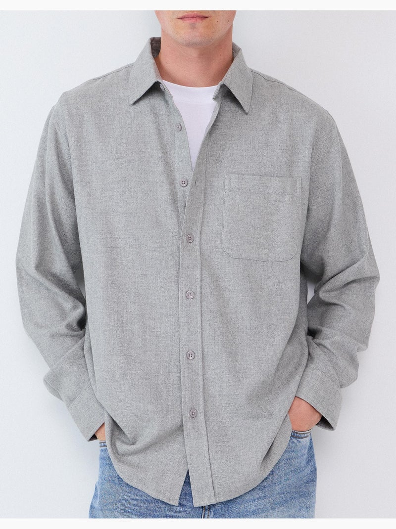 Chemise en flanelle, mo fashion Gris - Kiabi
