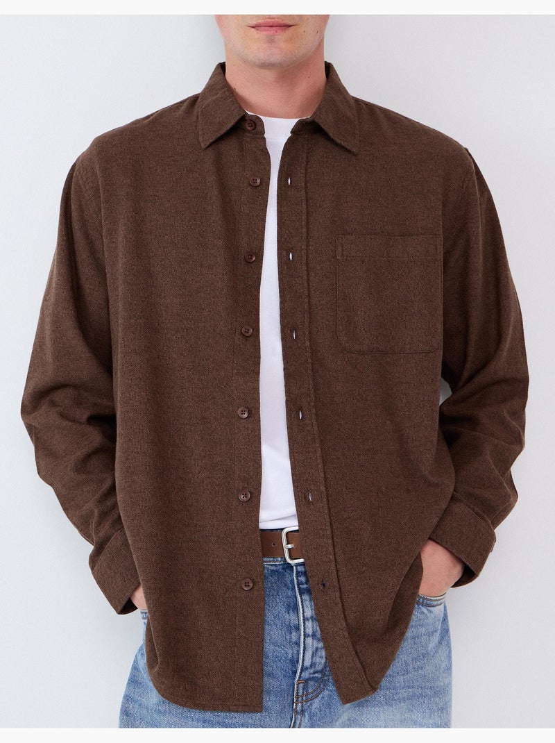 Chemise en flanelle, mo fashion Marron - Kiabi
