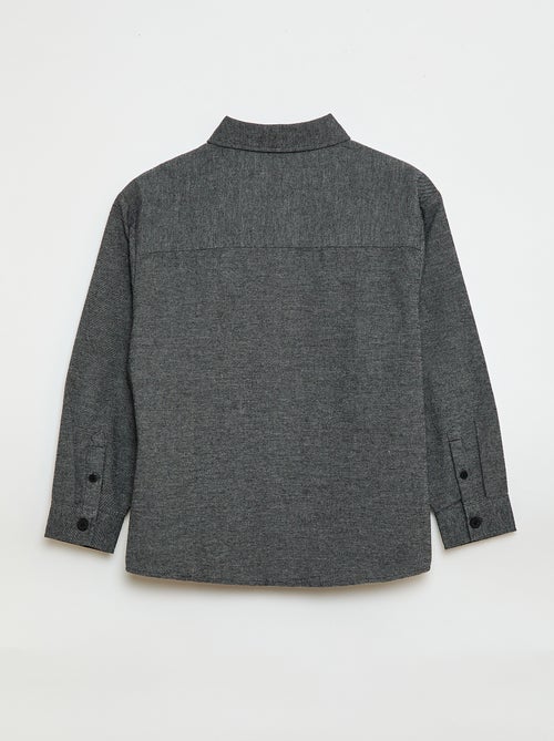 Chemise en flanelle uni - Kiabi