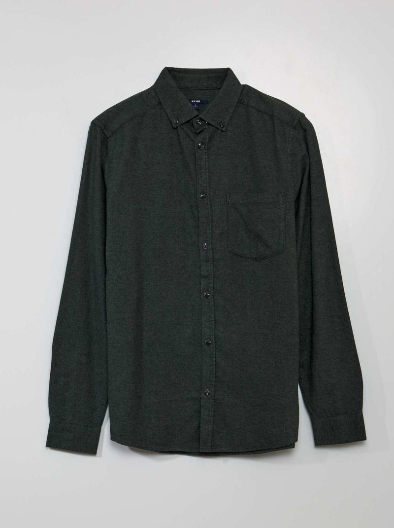 Chemise en flanelle Vert - Kiabi