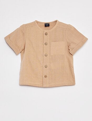 Chemise en gaze de coton à manches courtes