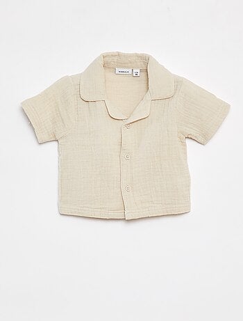 Chemise en gaze de coton à manches courtes 'Name It'