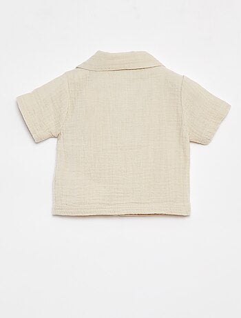 Chemise en gaze de coton à manches courtes 'Name It'