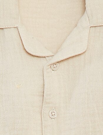 Chemise en gaze de coton à manches courtes 'Name It'