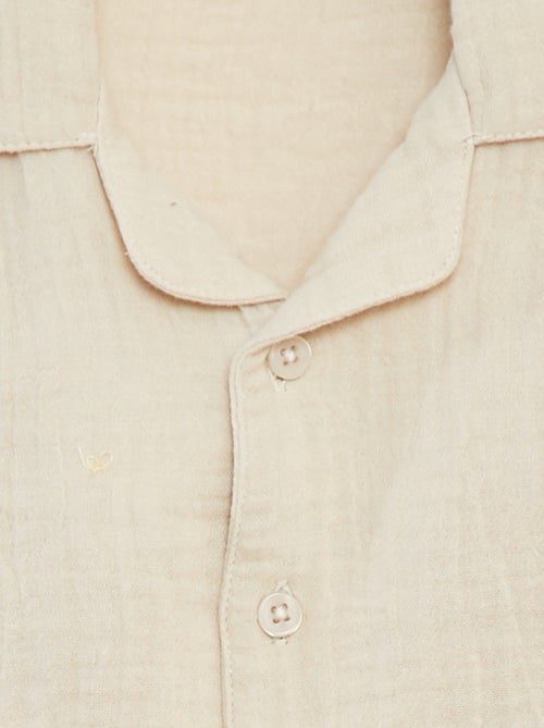 Chemise en gaze de coton à manches courtes 'Name It' - Kiabi