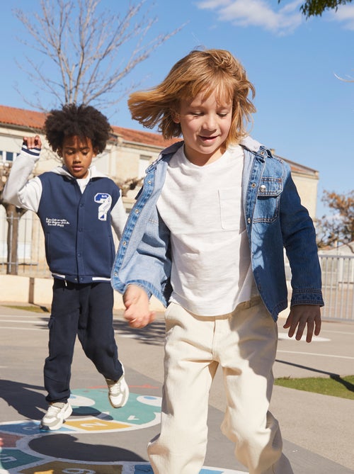 Chemise en jean avec cop capuche - Kiabi