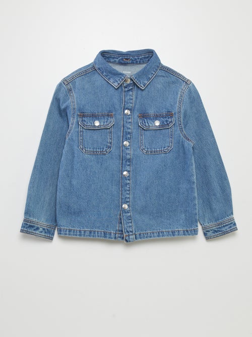 Chemise en jean avec cop capuche - Kiabi