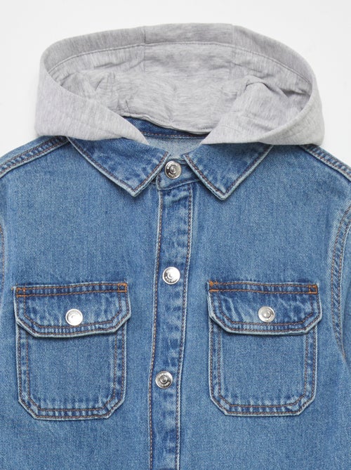 Chemise en jean avec cop capuche - Kiabi