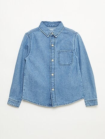 Chemise en jean avec poche poitrine