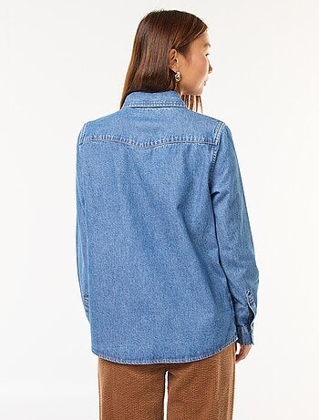 Chemise en jean avec poches à rabat