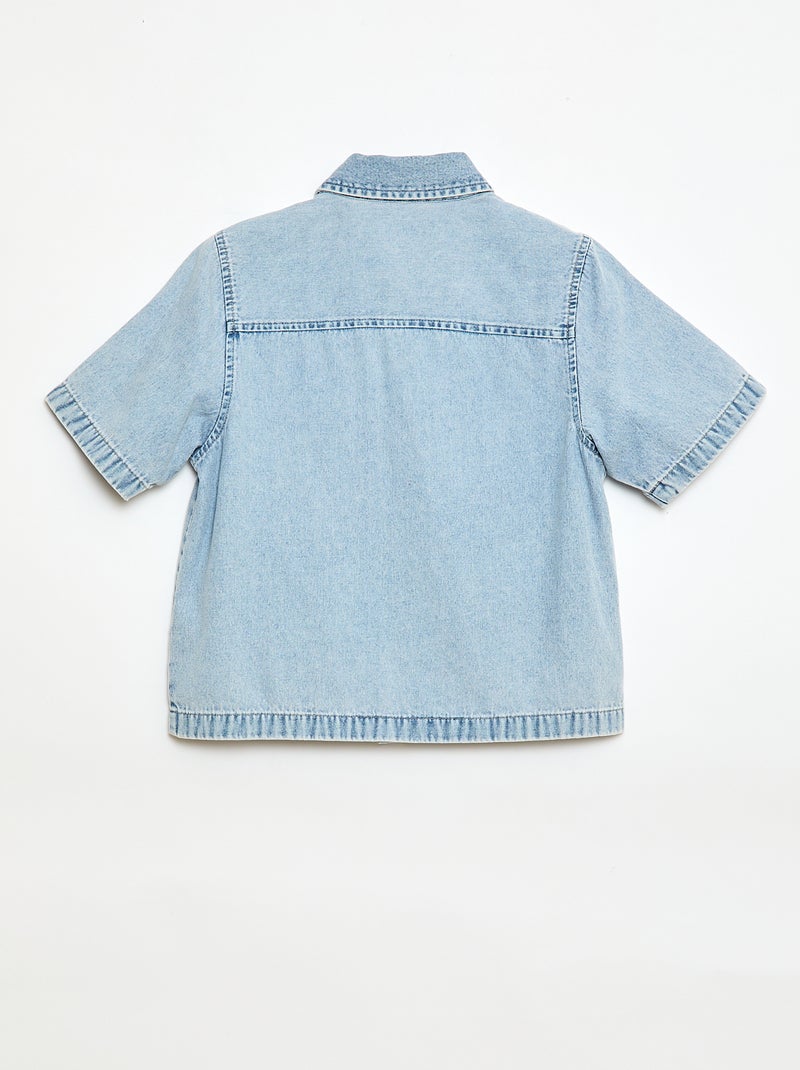 Chemise en jean Gris - Kiabi
