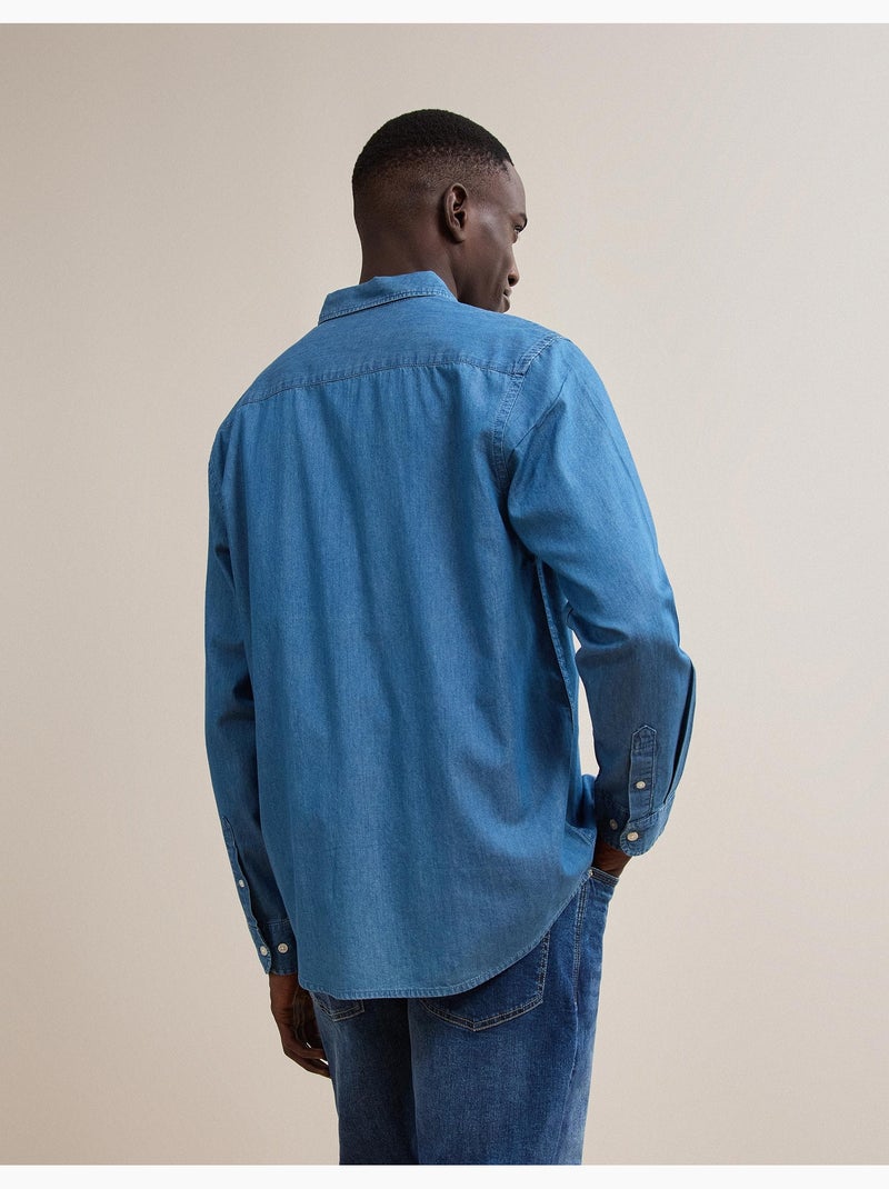 Chemise en jean, mo fashion Bleu - Kiabi