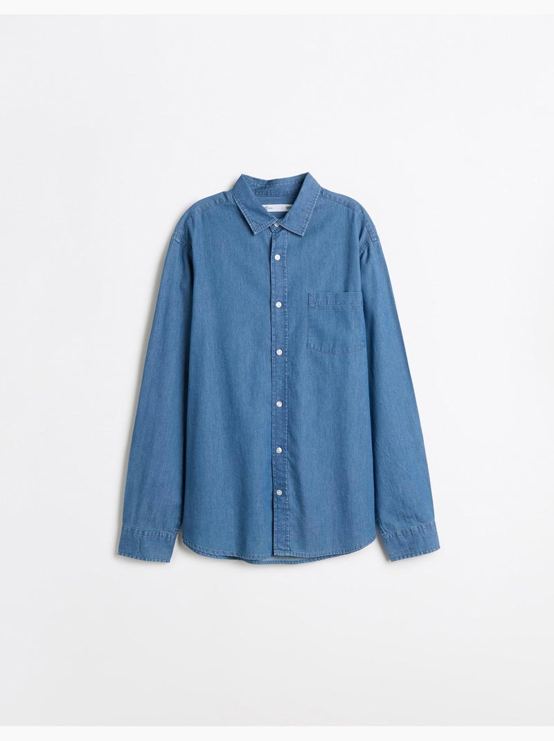 Chemise en jean, mo fashion Bleu - Kiabi
