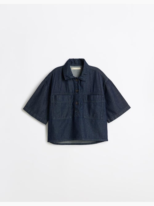 Chemise en jean oversize pour femmes, mo fashion - Kiabi