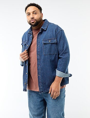 Chemise en jean rayée