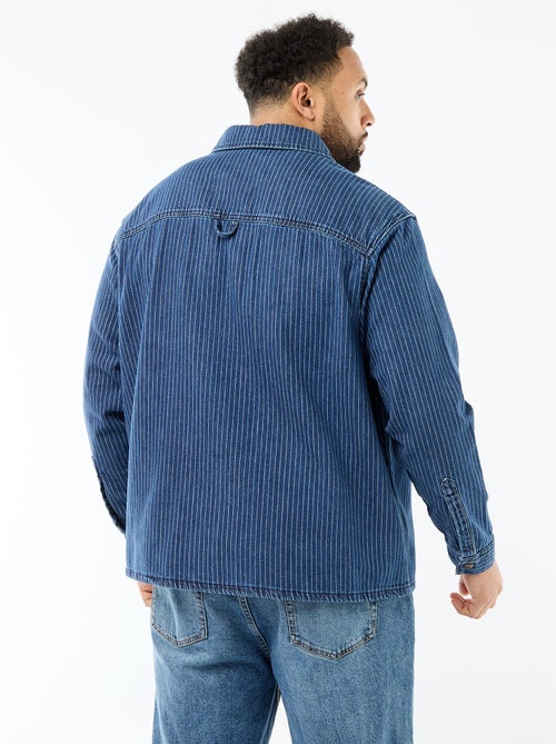 Chemise en jean rayée - Kiabi