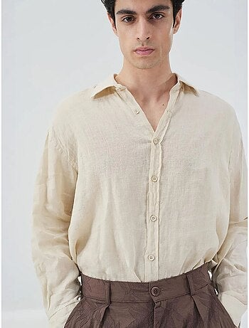 Chemise en lin boutonnée oversize giesto