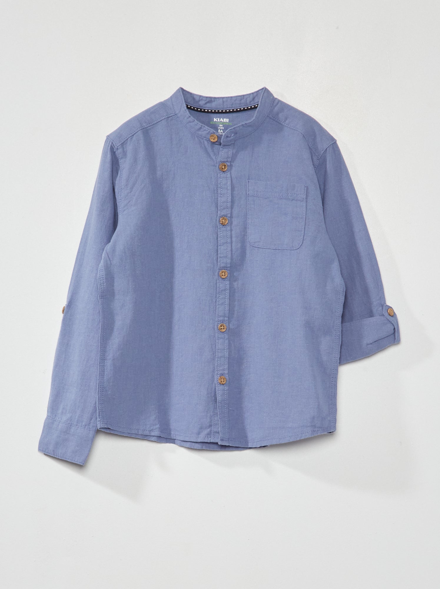Chemise Légère En Lin Bleu Fine Collection - Taille XS/S, Occasion Très Bon état, été Décontracté