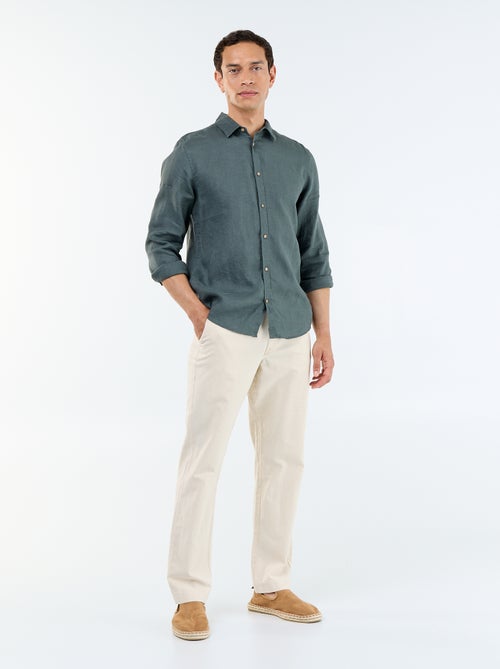 Chemise en lin - Kiabi